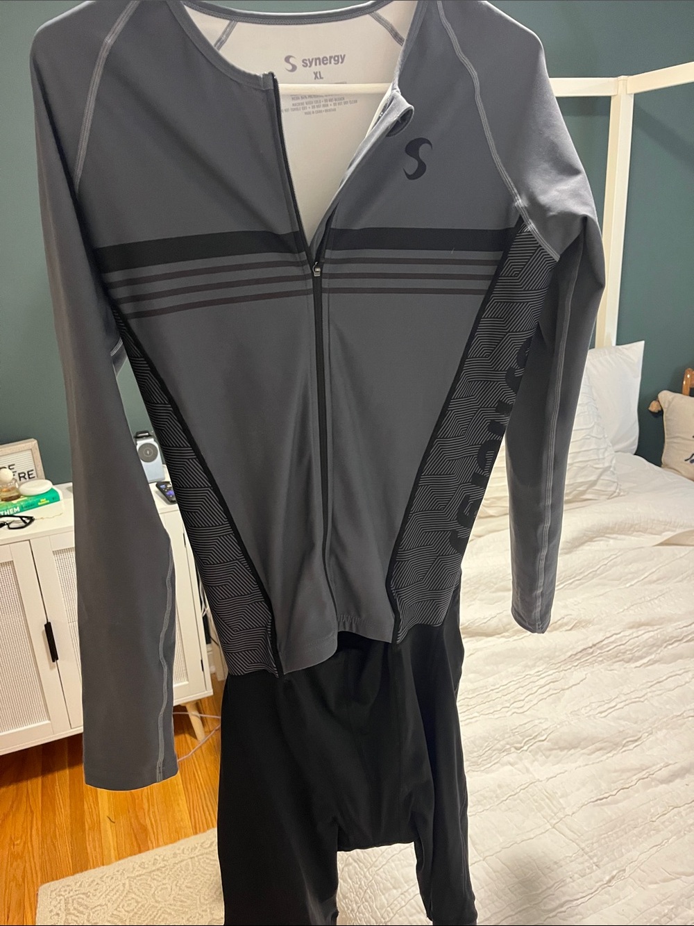 Synergy Gray and Black Men’s One-Piece Tri suit